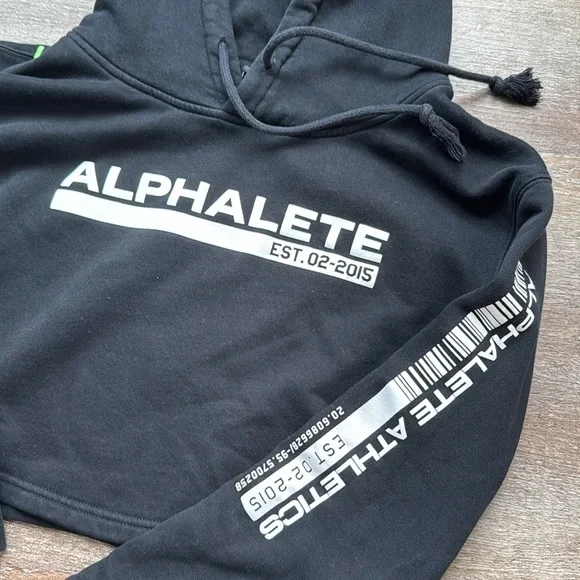 Retro/Vintage Cropped Alphalete Hoodie - Picture 2 of 4